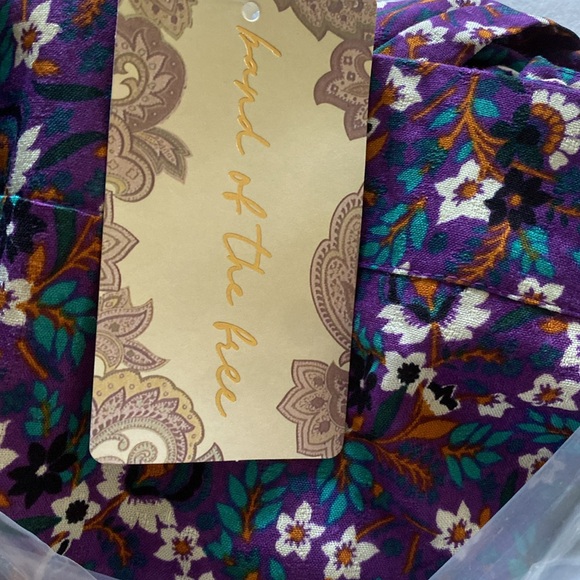 NWT Band Of The Free LINAELLE PURPLE FLORAL WRAP SKIRT Bohemian Ruffled Skirt - Picture 6 of 6